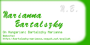 marianna bartalszky business card
